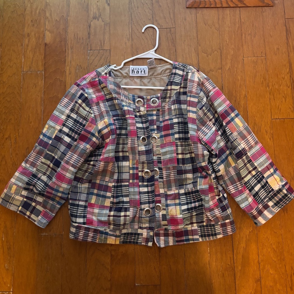 Vintage Patchwork Cropped Jacket